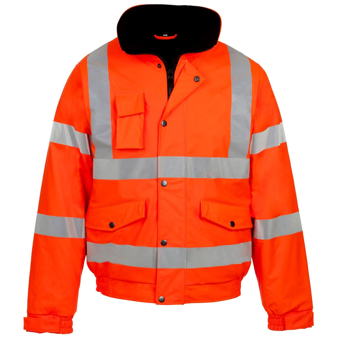 Storm Flex PU Bomber Jacket - H14 / H15 - Orange - Customisable Bomber Jackets