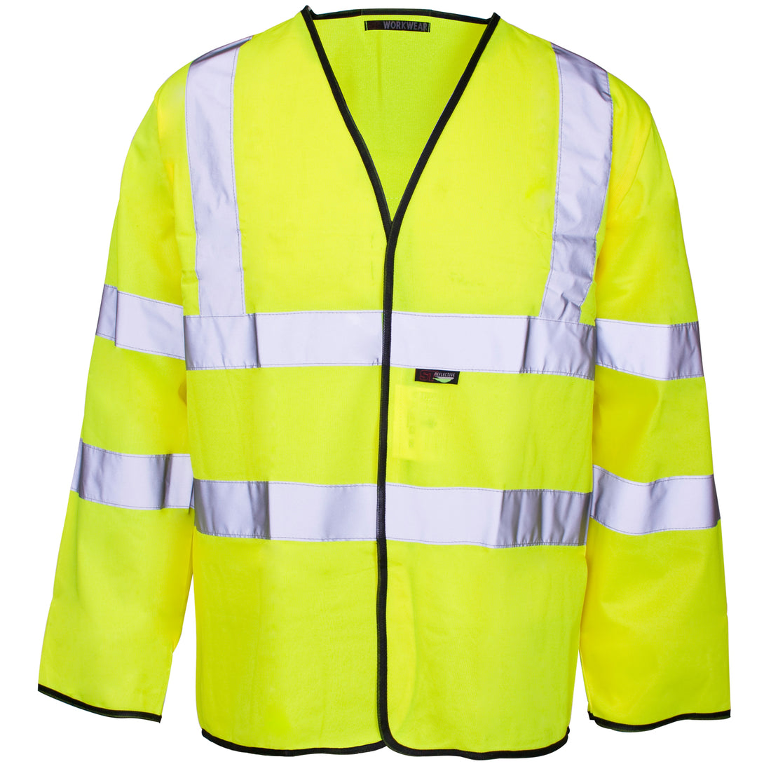 Supertouch - Hi Vis Long Sleeved Vest - Velcro - H84 - Yellow - Customisable H-Vis Vests