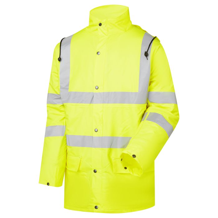 Stormflex® Hi Vis Yellow PU Padded Parka - H16 - Yellow - Customisable Parka Jackets
