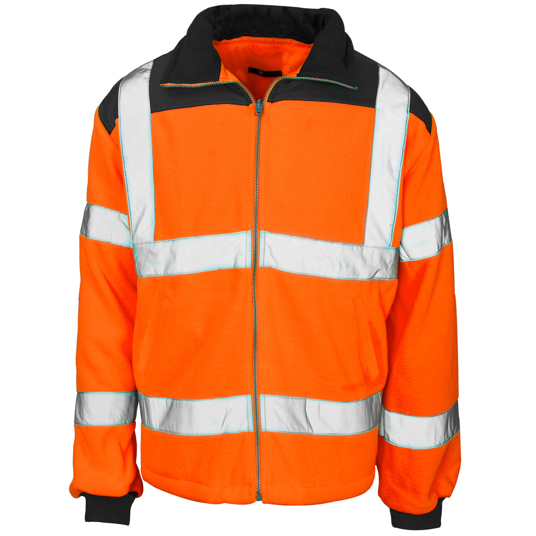 Supertouch - Hi Vis Fleece Jacket - Rain Patch - H46 - Orange Navy - Customisable