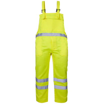 Supertouch - Hi Vis Polycotton Bib Trousers - H51 - Yellow - Customisable Bib &amp; Brace