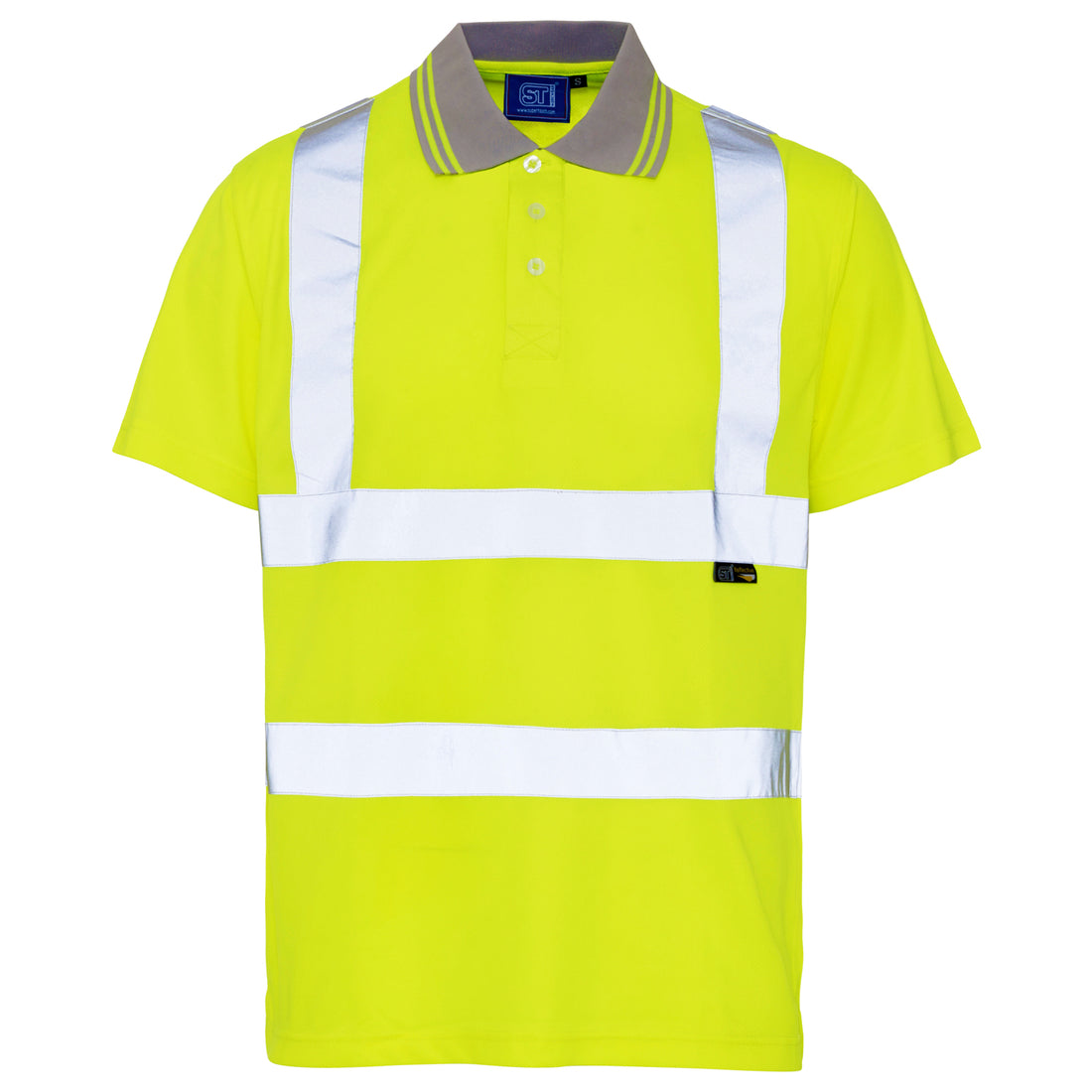 Supertouch - Hi Vis Bird Eye Polo Shirt - H75 - Yellow - Customisable