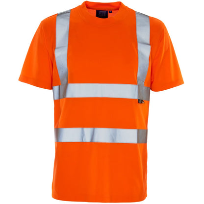 Supertouch - Hi Vis Bird Eye T-Shirt - H77 - Orange - Customisable Shirt