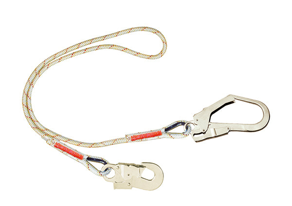 3m M Protecta Single Leg Rope Restraint Lanyard Meters - White 2M - Customisable Lanyards