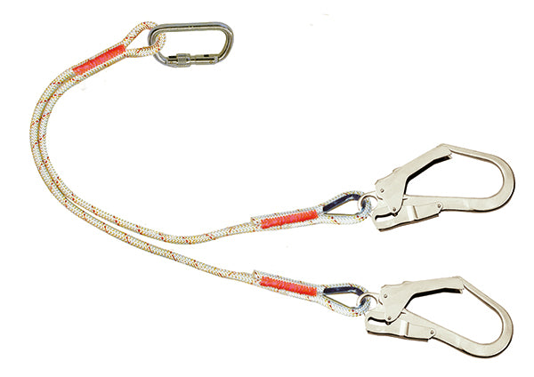 3m M Protecta Twin Leg Rope Restraint Lanyard Meter - White 1.3M - Customisable Lanyards