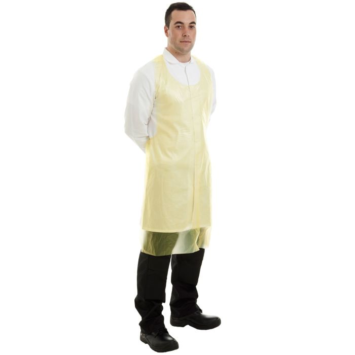 PE Aprons - 20 Micron - D47 - yellow - Customisable Aprons