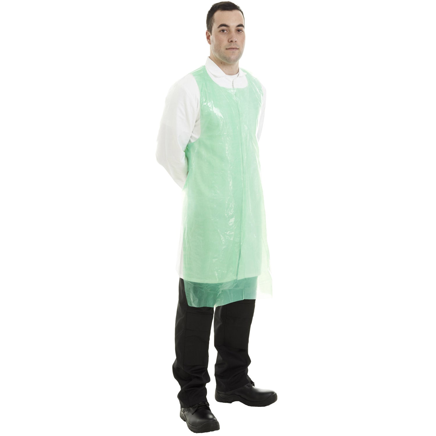 Supertouch - PE Aprons - 30 Micron - D48 - Green 69 x 138cm - Customisable Apron