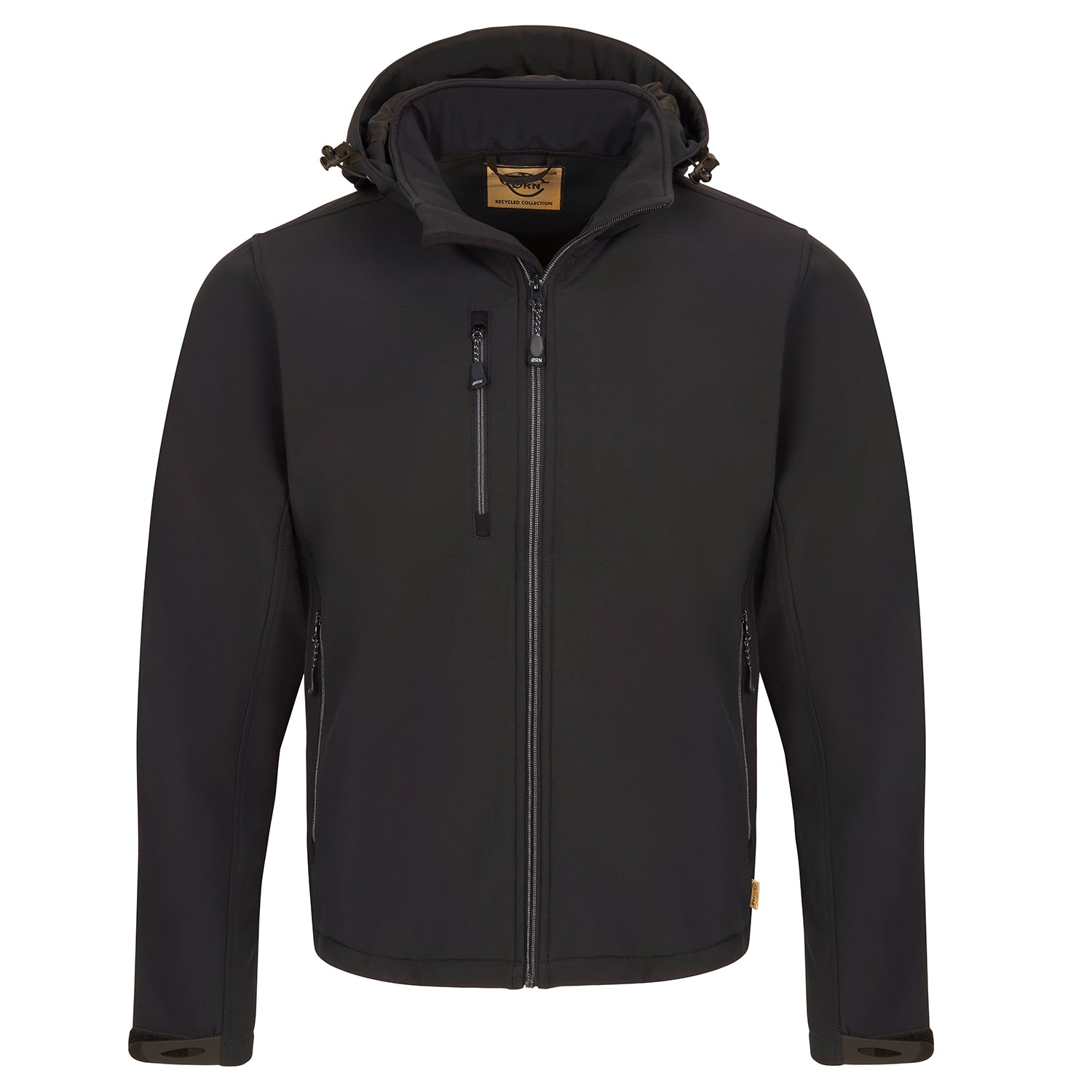 Orn Gannet EarthPro® GRS Softshell - Black - 4100R - Black - Customisable Softshells, Fleeces &amp; Jackets