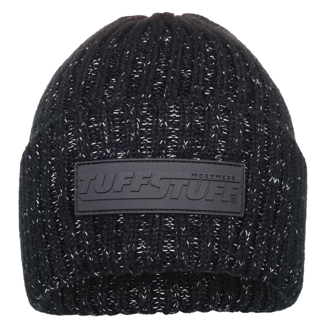 TUFFSTUFF LOGO KNIT BEANIE - BLACK ONE SIZE - Customisable ESSENTIALS