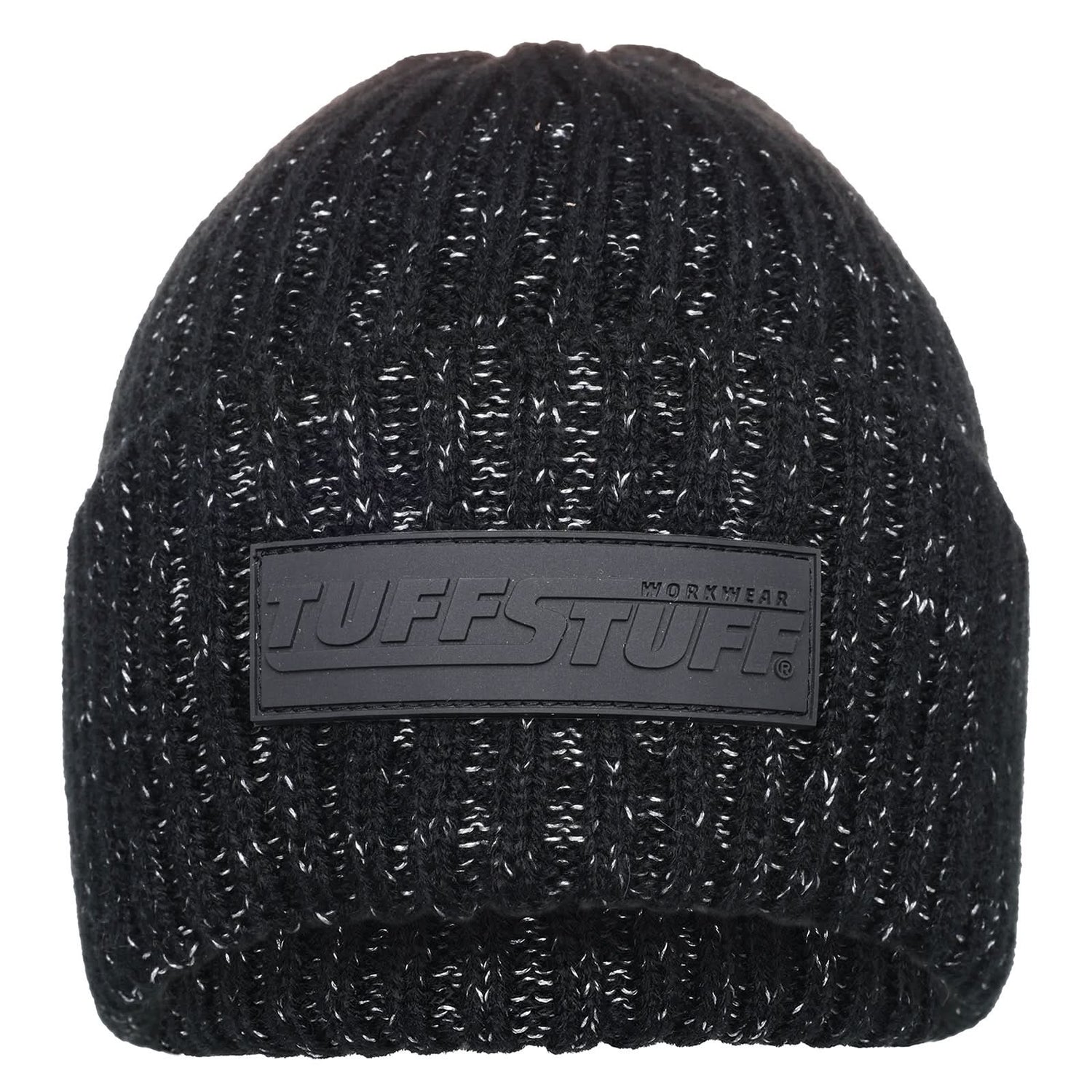 TUFFSTUFF LOGO KNIT BEANIE - BLACK ONE SIZE - Customisable ESSENTIALS