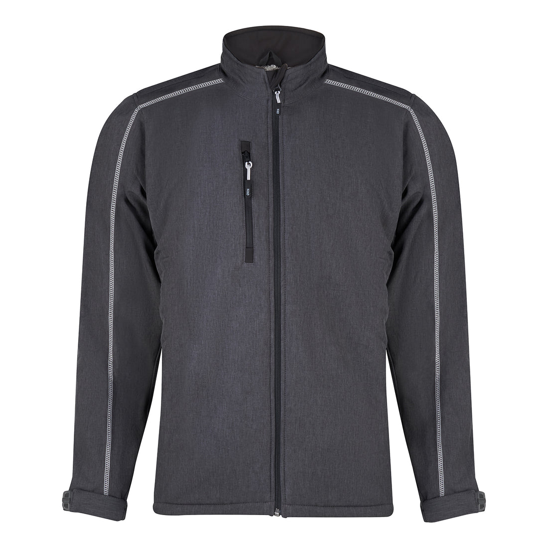 Orn Crane Fur-Lined Softshell - Charcoal Melange - Black - 4240 - Charcoal Melange - Black - Customisable Softshells, Fleeces &amp; Jackets