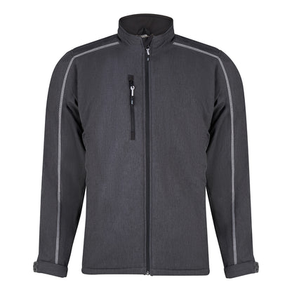 Orn Crane Fur-Lined Softshell - Charcoal Melange - Black - 4240 - Charcoal Melange - Black - Customisable Softshells, Fleeces &amp; Jackets