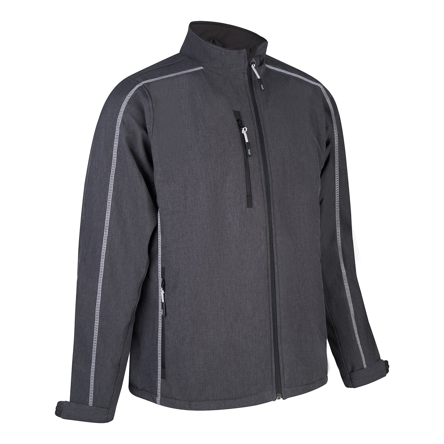 Orn Crane Fur-Lined Softshell - Charcoal Melange - Black - 4240 - - Customisable Softshells, Fleeces &amp; Jackets