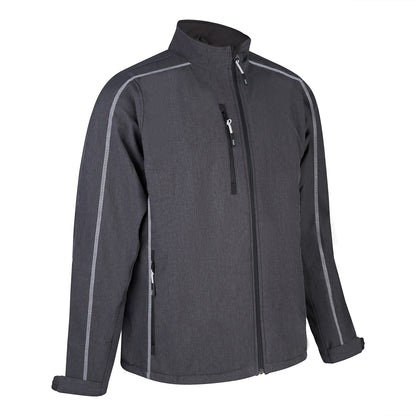 Orn Crane Fur-Lined Softshell - Charcoal Melange - Black - 4240 - - Customisable Softshells, Fleeces &amp; Jackets