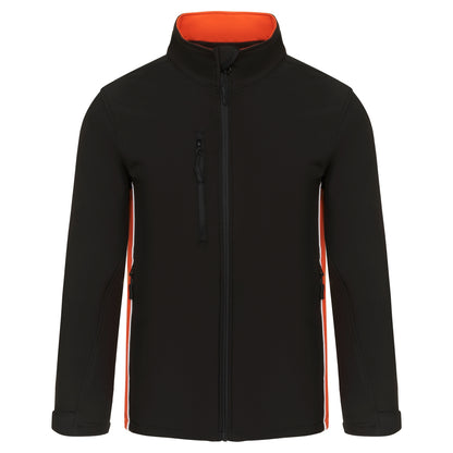 Orn Silverswift Softshell - Black - Orange - 4280 - Black - Orange - Customisable Softshells, Fleeces &amp; Jackets