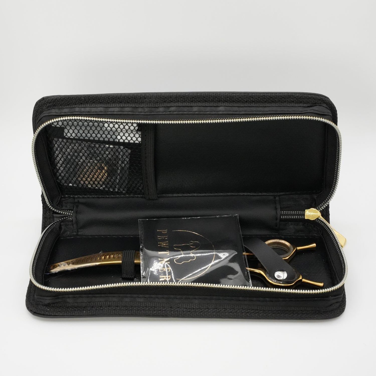 Gold Artisan Curved Chunkers - Gold Dog Grooming Scissors - - Customisable Shears