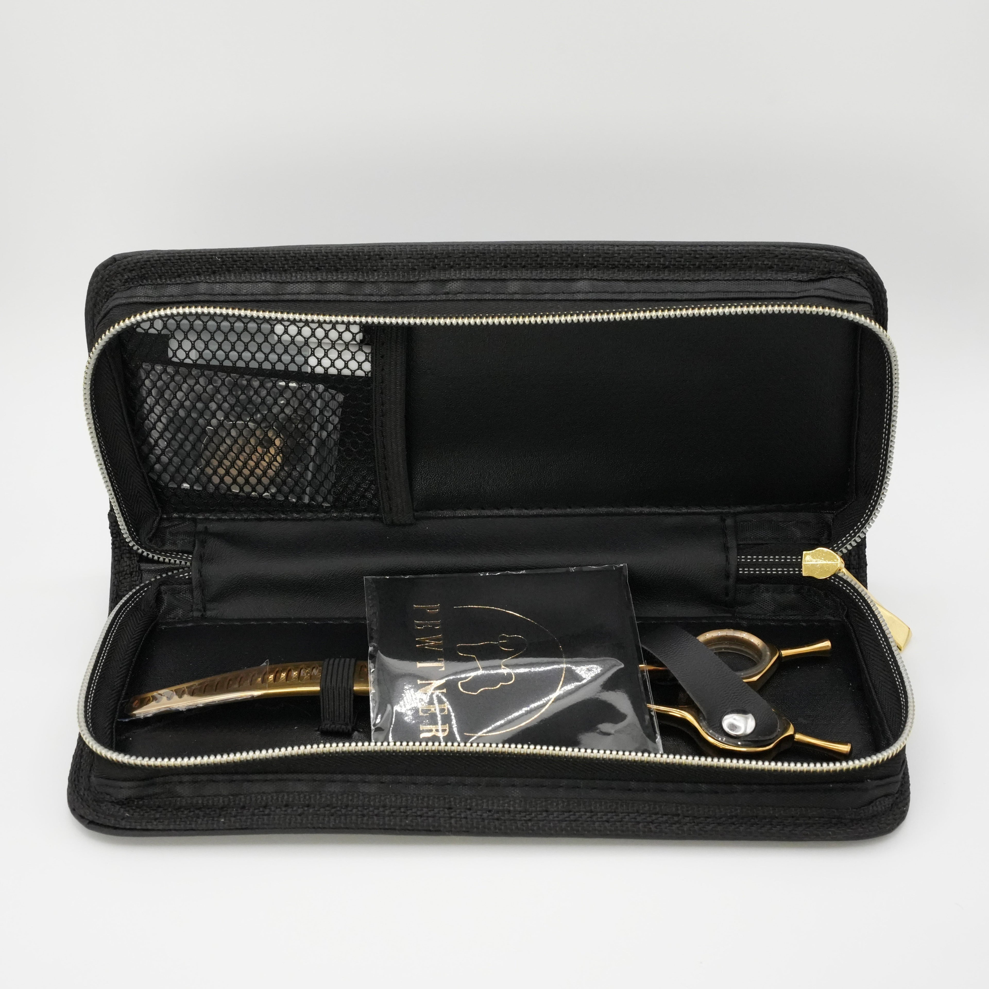 Gold Artisan Curved Chunkers - Gold Dog Grooming Scissors - - Customisable Shears