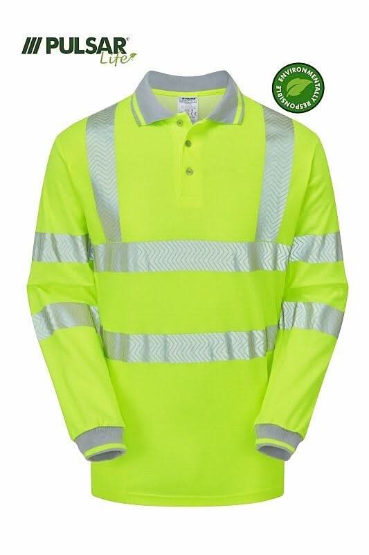 Pulsar LIFE GRS Ladies Long Sleeve Polo Shirt LFE953 - Yellow - Customisable Polos