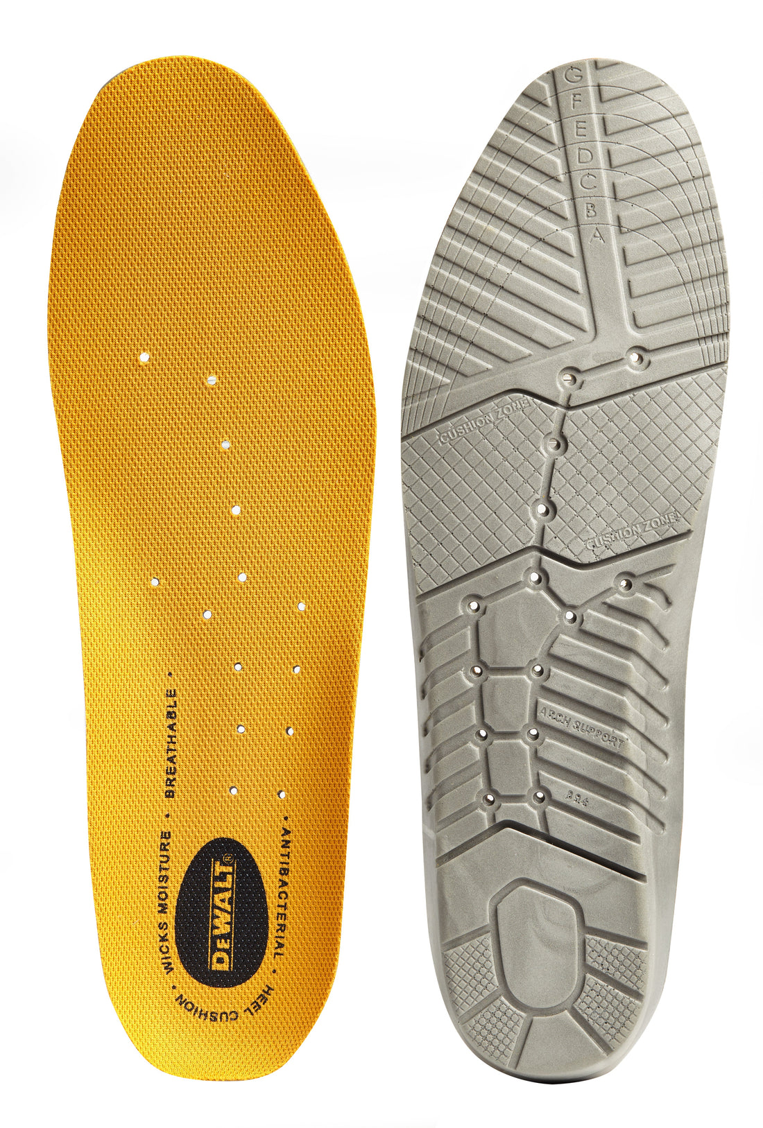 DeWalt - Polyurethane Comfort Insole - Yellow One Size - Customisable Footwear Accessories