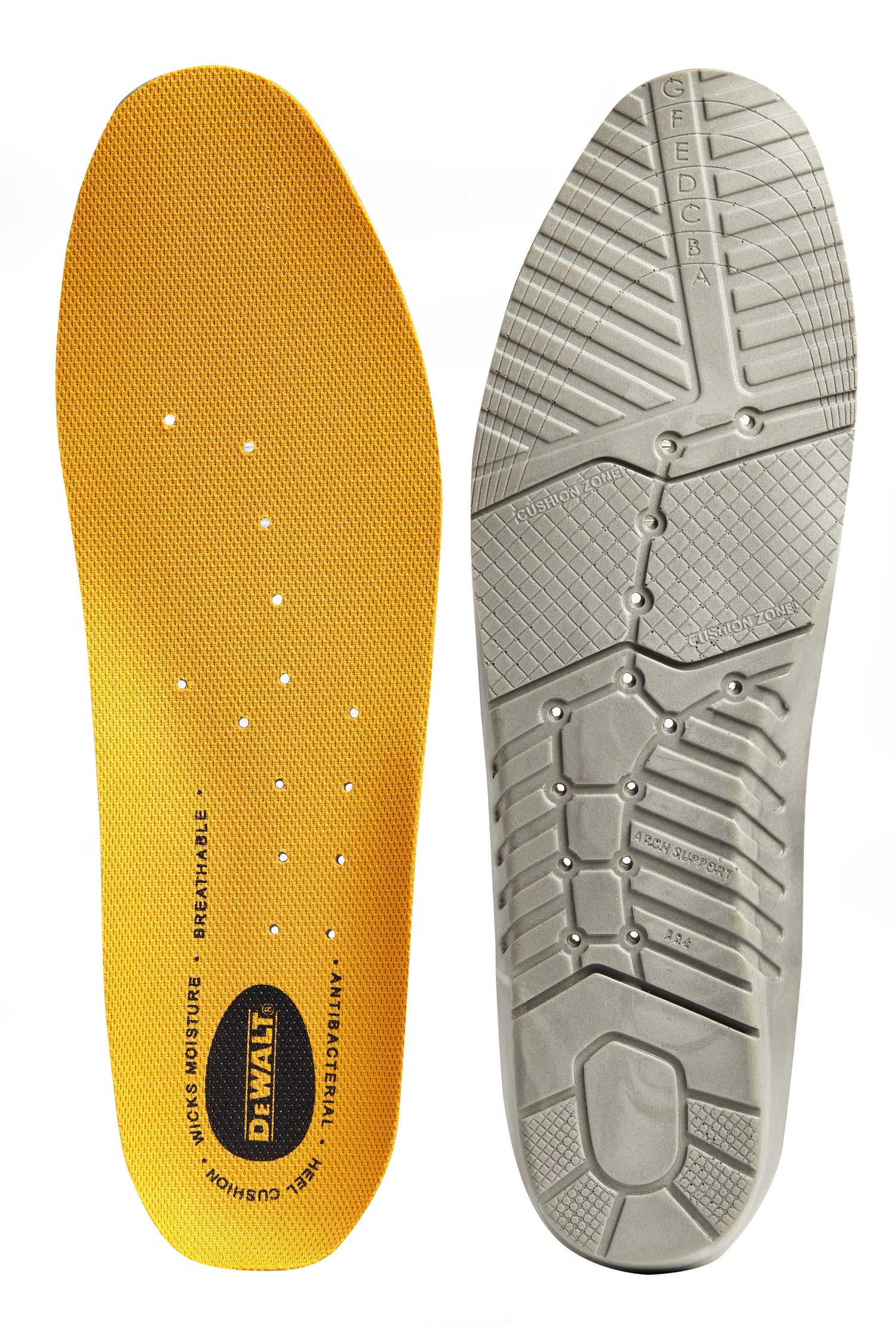 DeWalt - Polyurethane Comfort Insole - Yellow One Size - Customisable Footwear Accessories