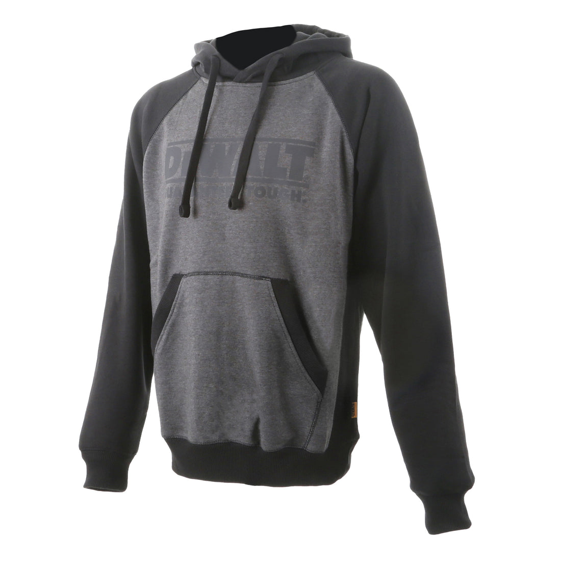 DeWalt - Stratford Grey Marl/Black Hooded Sweatshirt - Grey Black - Customisable Workwear