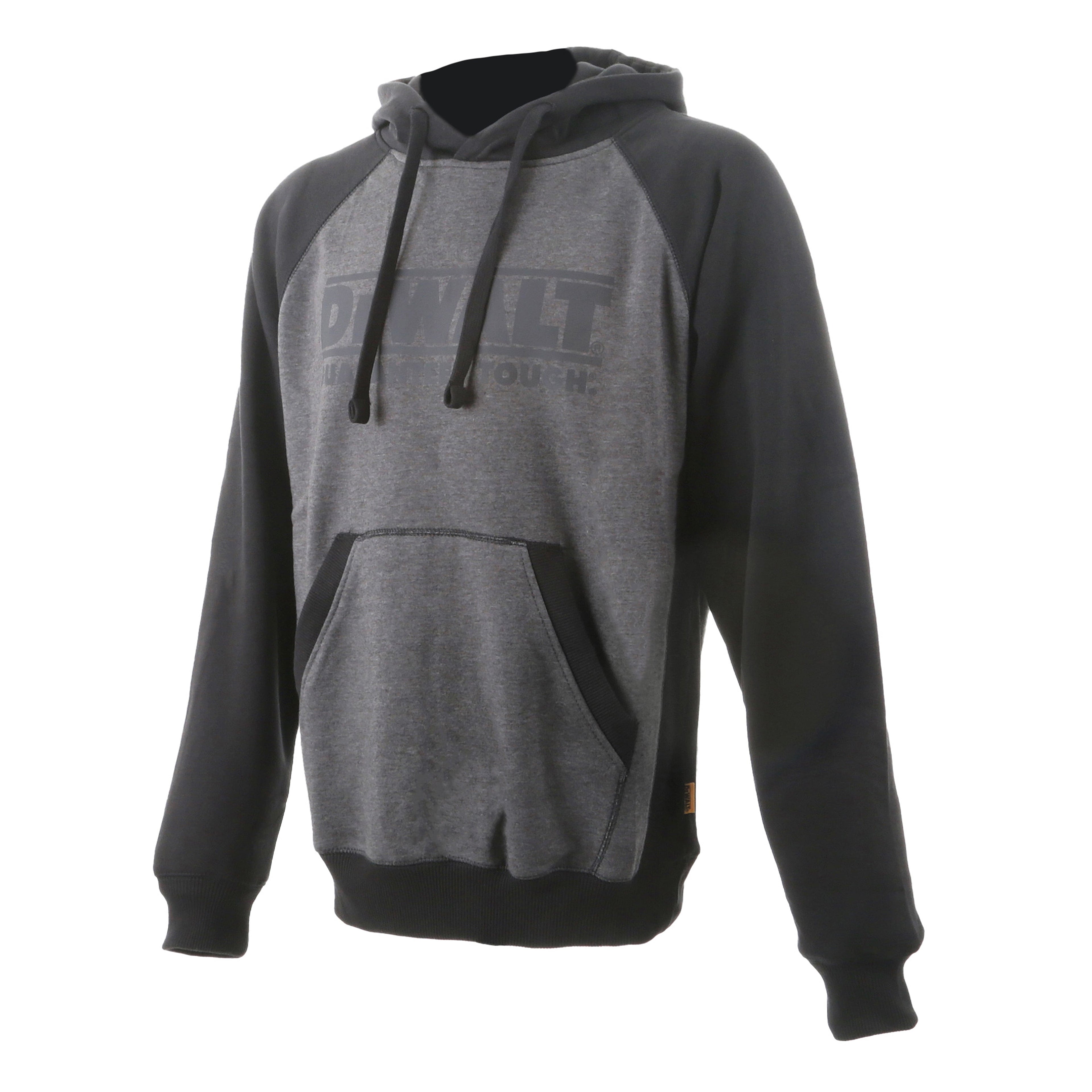 DeWalt - Stratford Grey Marl/Black Hooded Sweatshirt - Grey Black - Customisable Workwear