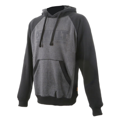 DeWalt - Stratford Grey Marl/Black Hooded Sweatshirt - Grey Black - Customisable Workwear