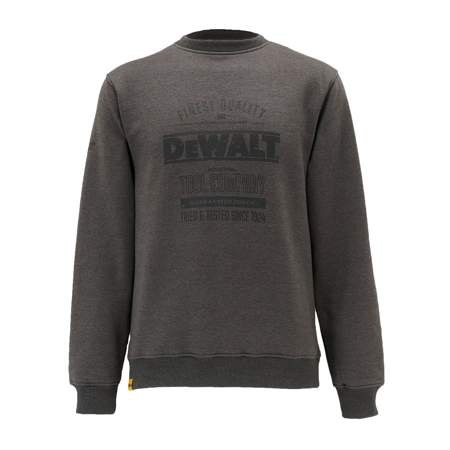 DeWalt - Crew Neck Sweatshirt - Charcoal Grey - Customisable Workwear