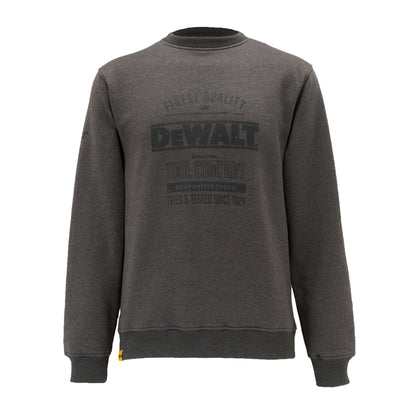 DeWalt - Crew Neck Sweatshirt - Charcoal Grey - Customisable Workwear