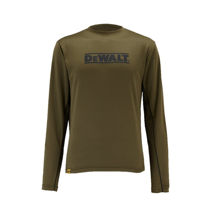 DeWalt - Long Sleeve Performance T-Shirt - Olive - Customisable Workwear
