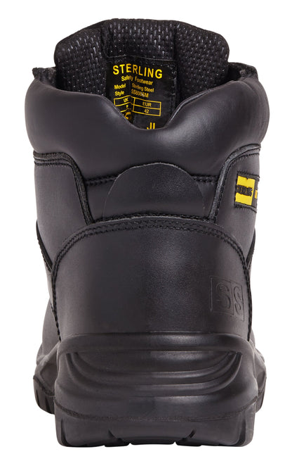 Sterling Steel - Black 6 Eye Hiker Boot - - Customisable Footwear
