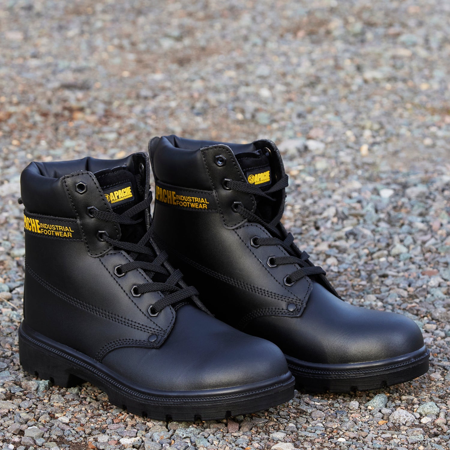 Apache - Black 6 Eye Safety Boot - - Customisable Boots