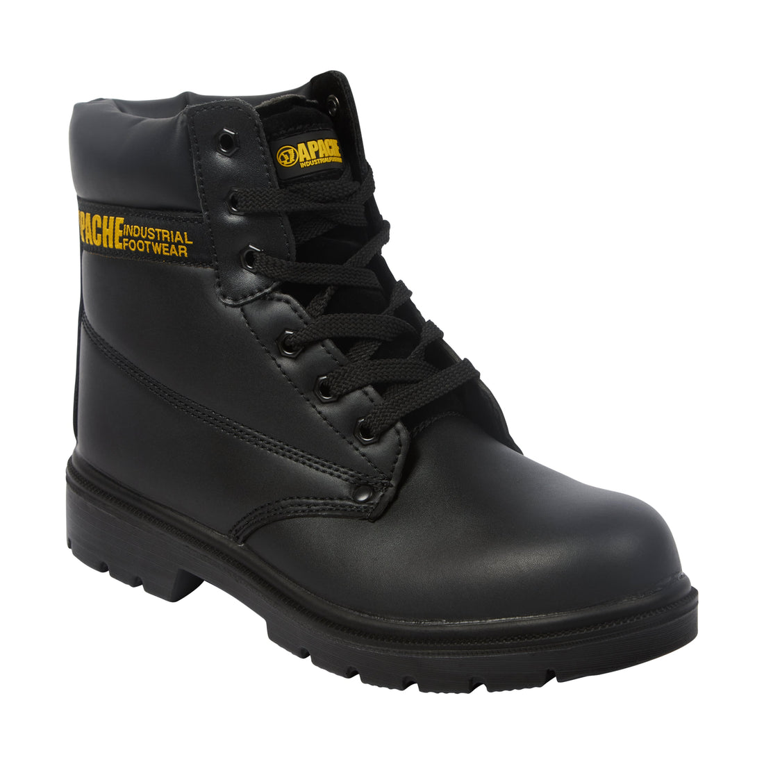 Apache - Black 6 Eye Safety Boot - Black - Customisable Boots