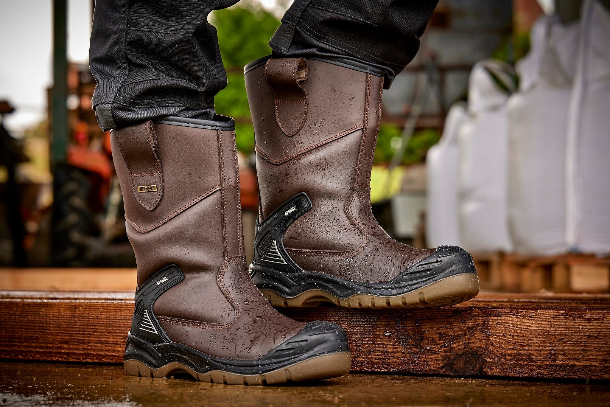 Apache - Brown Waterproof Rigger Boot - - Customisable Boots