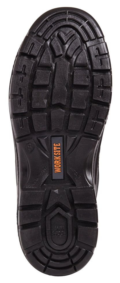 Work Site - Black Mid-Cut Safety Boot - - Customisable Footwear