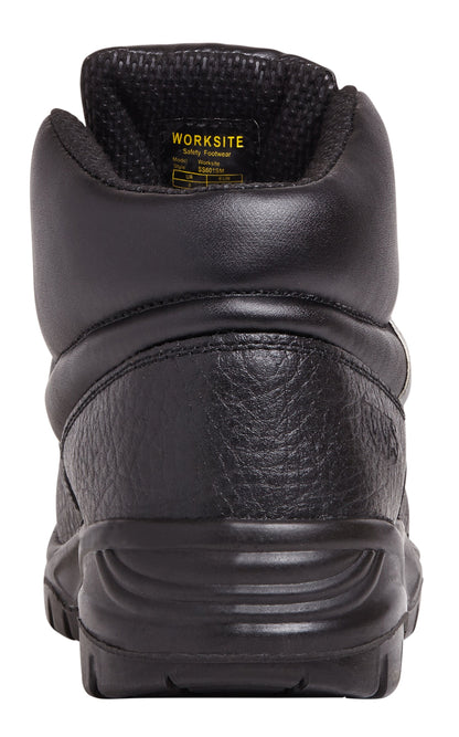 Work Site - Black Mid-Cut Safety Boot - - Customisable Footwear