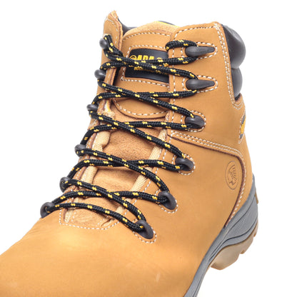 Apache - Wheat Nubuck Water Resistant Safety Hiker - - Customisable Boots
