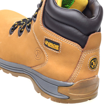 Apache - Wheat Nubuck Water Resistant Safety Hiker - - Customisable Boots