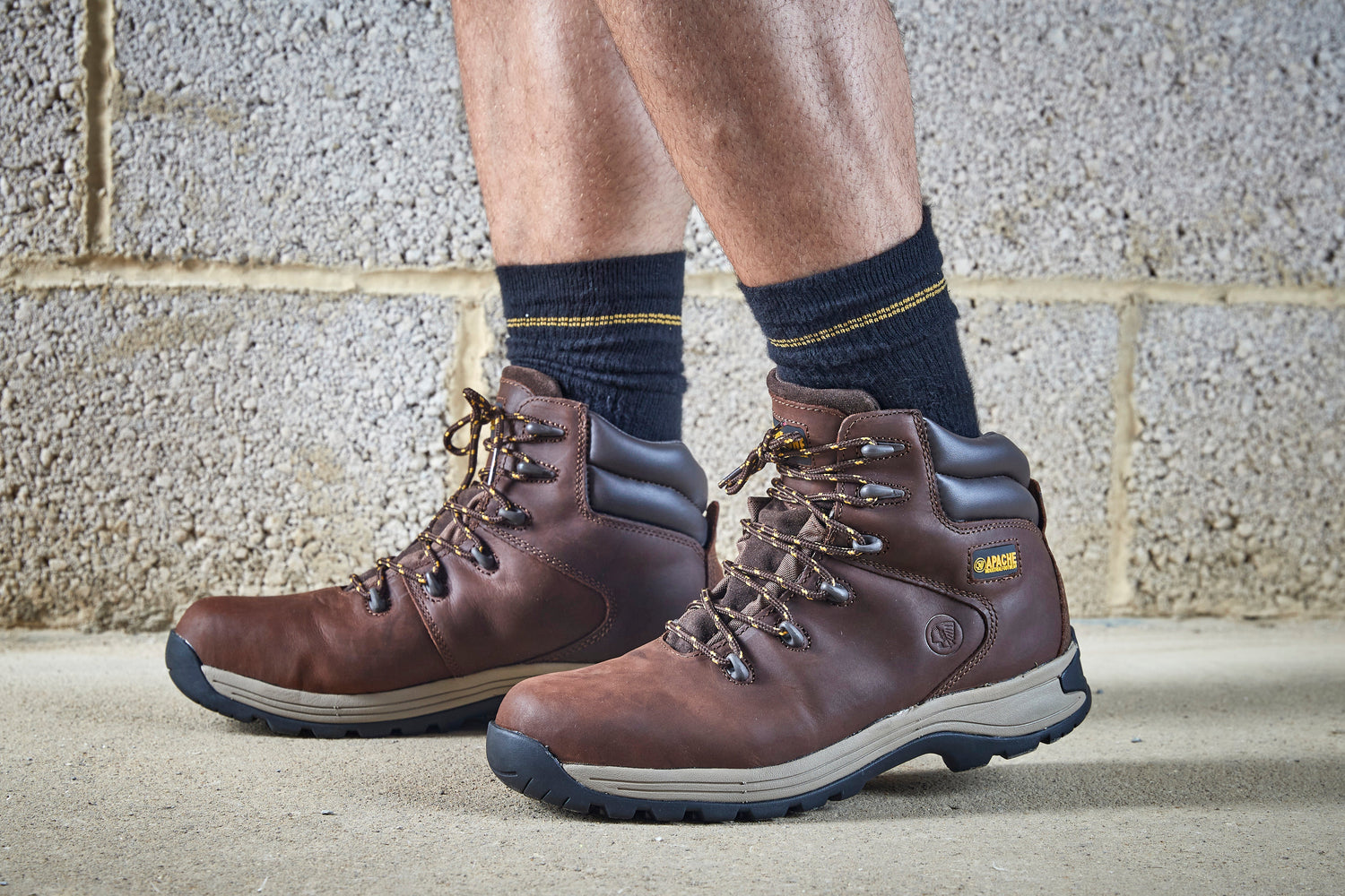 Apache - Brown Nubuck Water Resistant Safety Hiker - - Customisable Boots