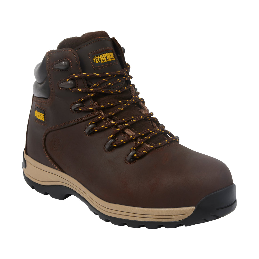 Apache - Brown Nubuck Water Resistant Safety Hiker - Brown - Customisable Boots