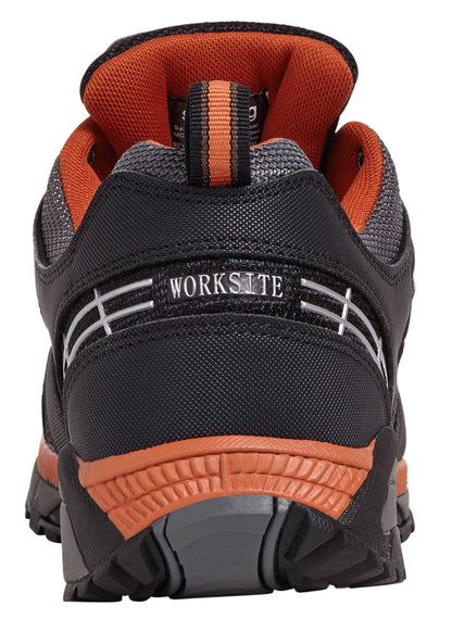 Work Site SS607SM /Orange Sports Safety Trainer Black - - Customisable Footwear