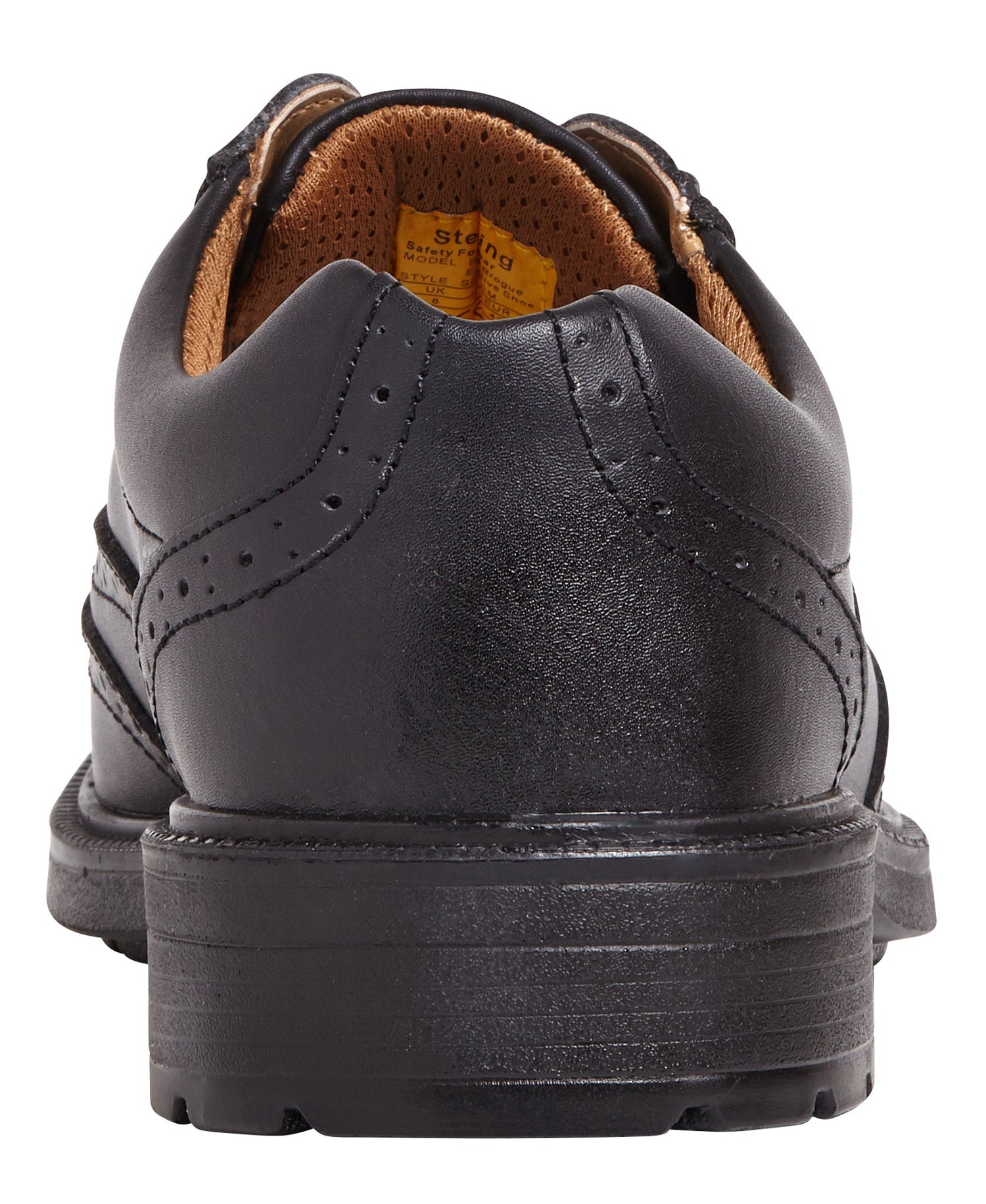 City Knights - Black Brogue Safey Shoe - - Customisable Footwear