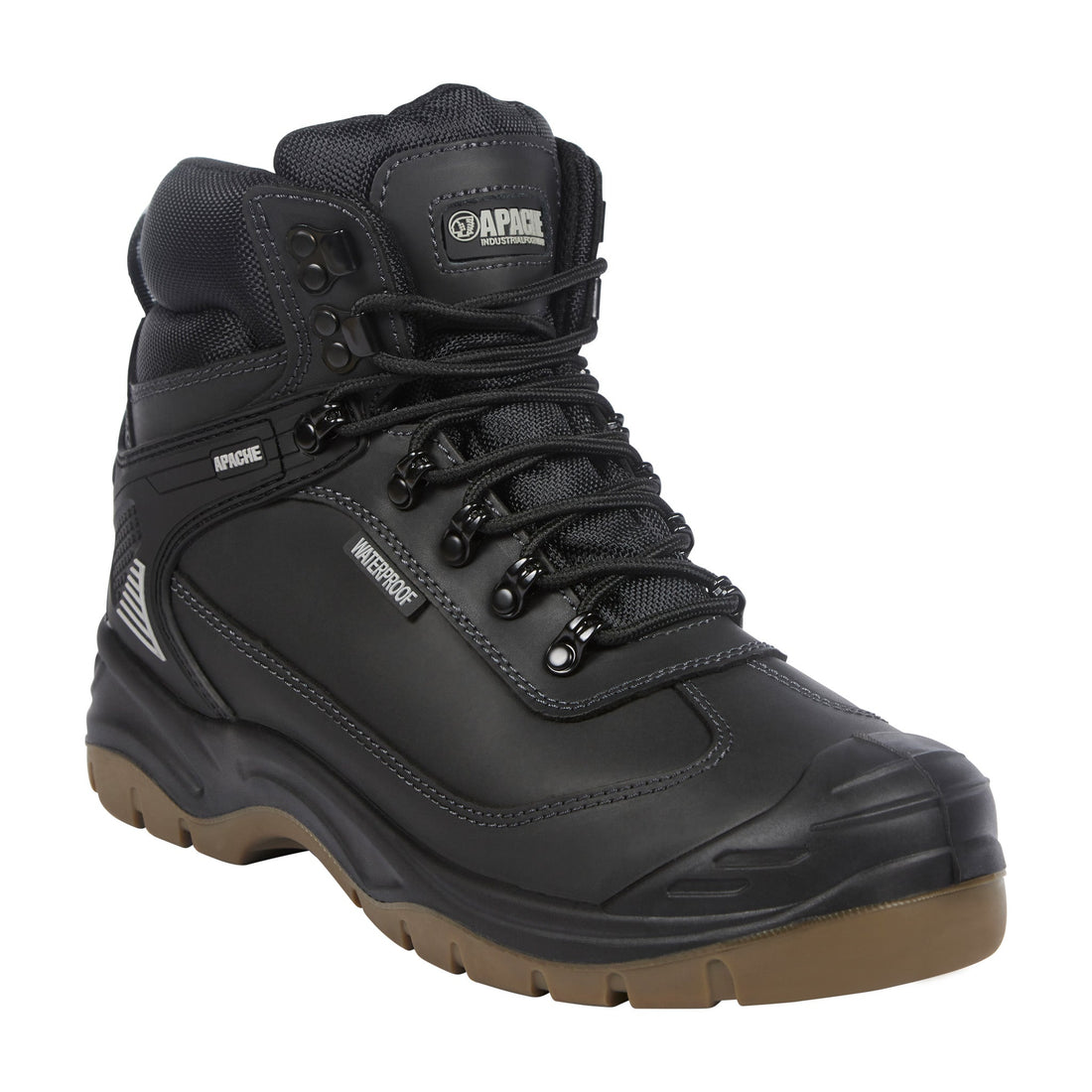 Apache - Black Waterproof Safety Hiker - Black - Customisable Boots
