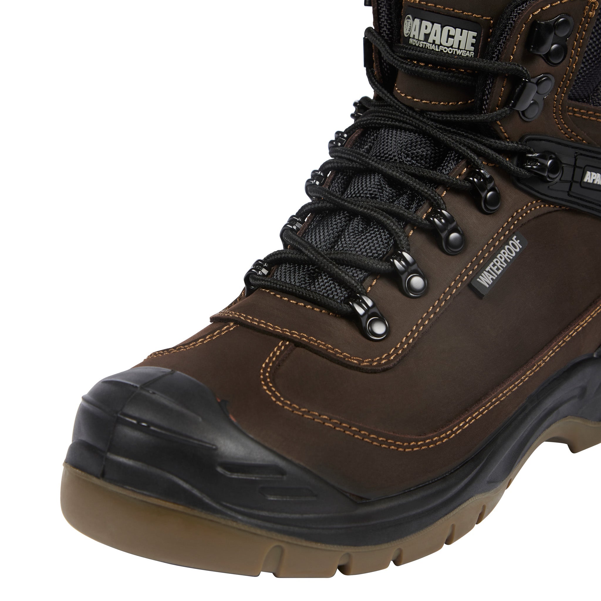 Apache - Brown Waterproof Safety Hiker - - Customisable Boots