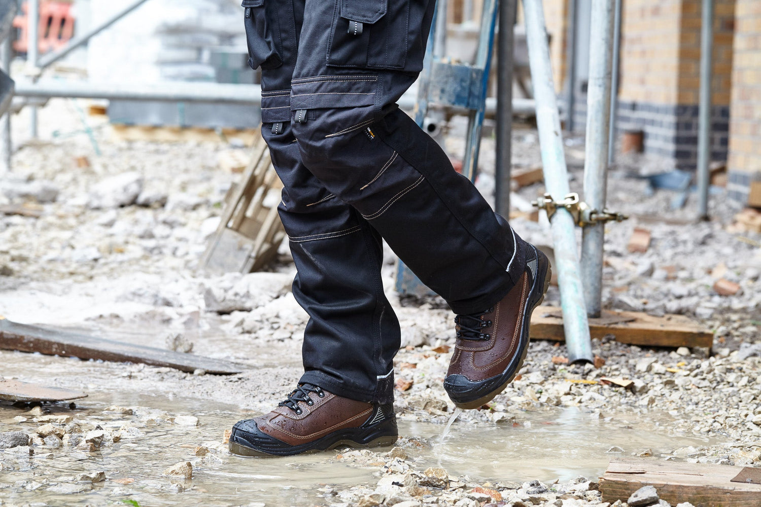 Apache - Brown Waterproof Safety Hiker - - Customisable Boots