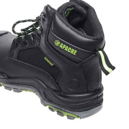 Apache - Dakota Black Metal Free Waterproof Safety Boot - - Customisable Footwear