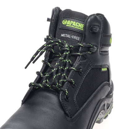 Apache - Dakota Black Metal Free Waterproof Safety Boot - - Customisable Footwear