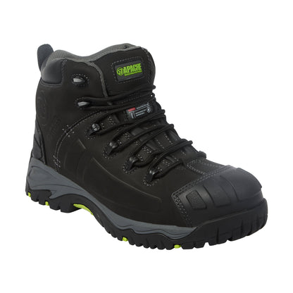Apache - Mercury Black Non-Metallic Waterproof Safety Boot - Black - Customisable Footwear