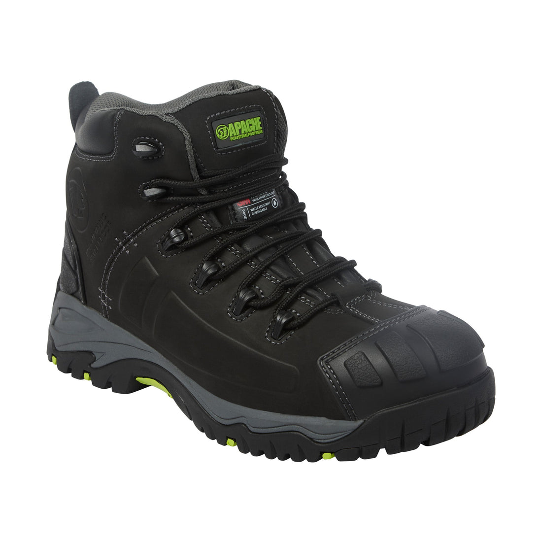 Apache - Mercury Non-Metallic Waterproof Safety Boot - Black - Black - Customisable Boots