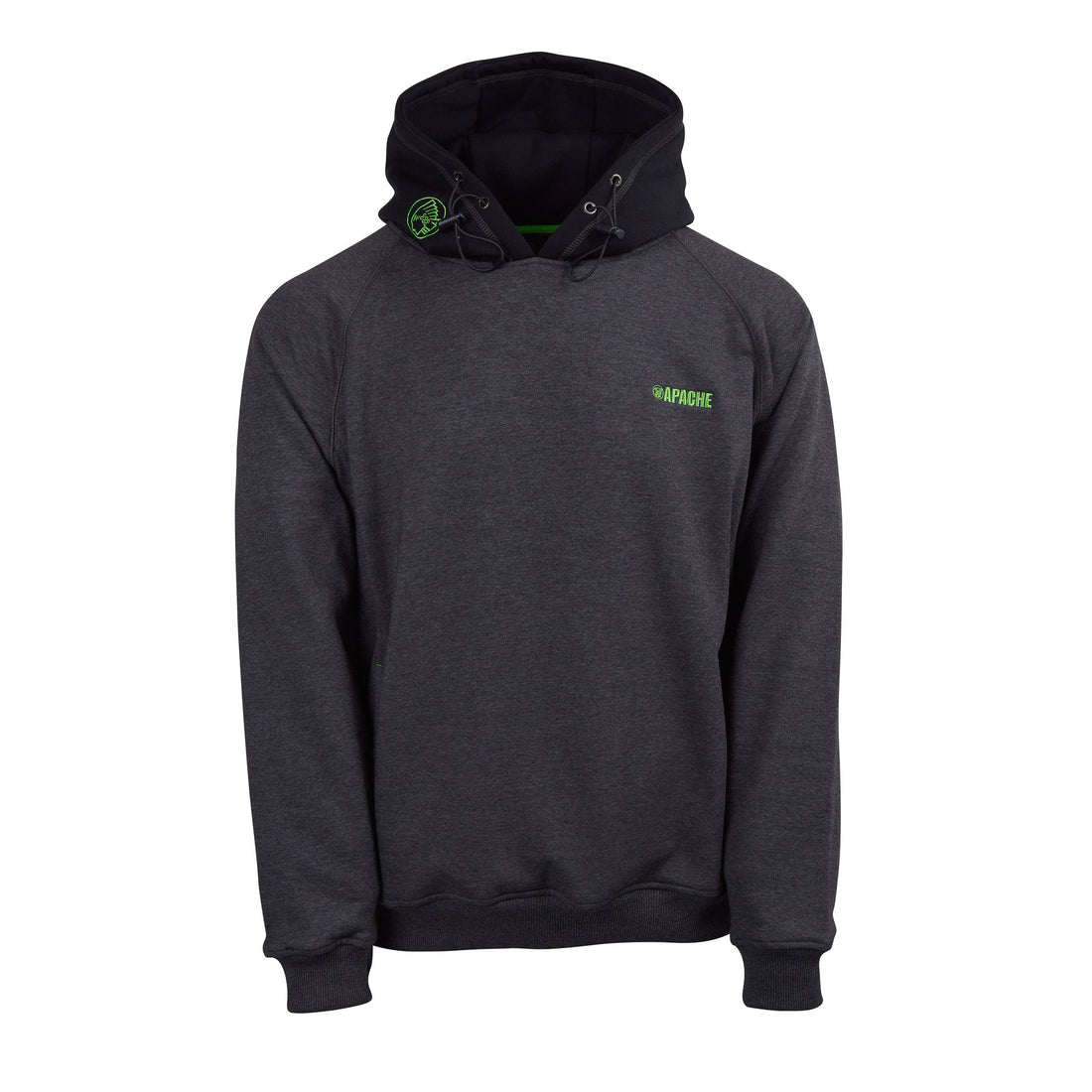 Apache - Apache Hooded Sweatshirt 320 GSM - Grey Black - Customisable Workwear